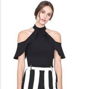 Alice + Olivia style halter silk top